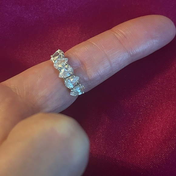 Jewelry - Women’s Silver Ring Size 6 1/2.  Synthetic Diamonds